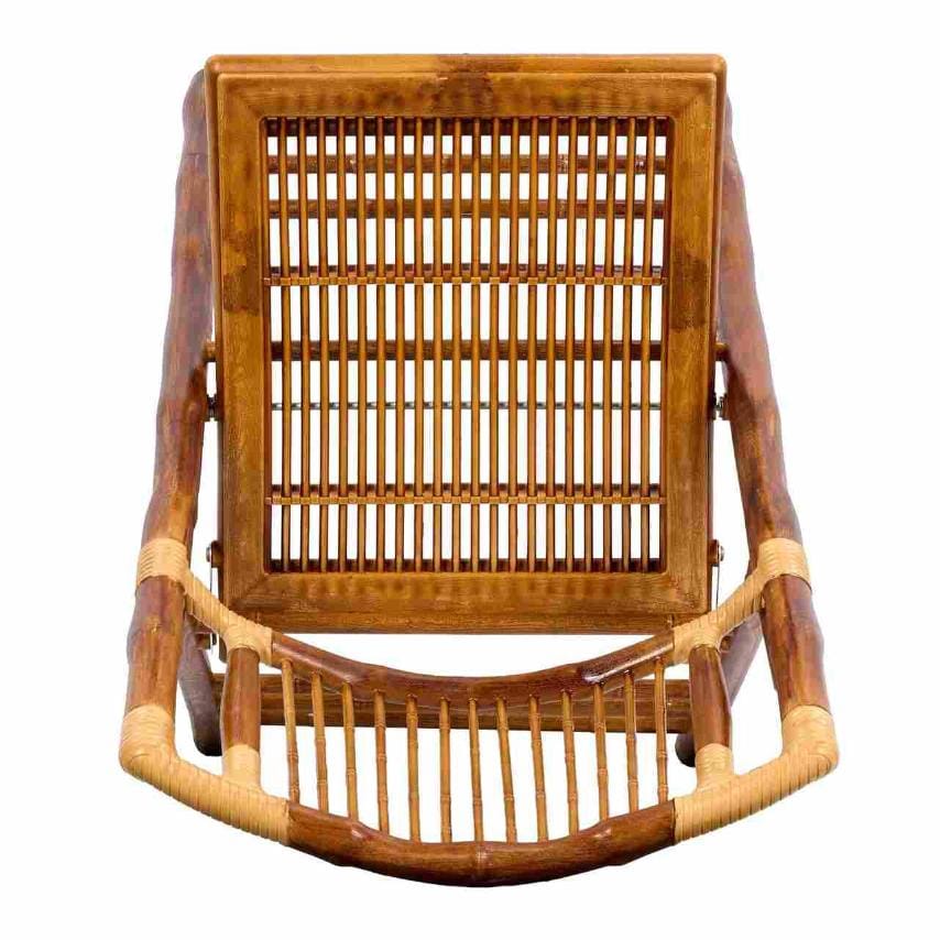 Chivari 40 Pack Synthetic Bamboo Folding Chairs with Steel Skeleton Frame CFBAM-ST-AX-40