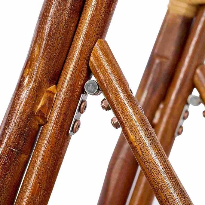 Chivari 40 Pack Synthetic Bamboo Folding Chairs with Steel Skeleton Frame CFBAM-ST-AX-40