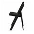 Chivari Black WoodGrain Resin Folding Chiavari Style Chair with Black Vinyl Cushion CFCRBB-AX