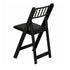 Chivari Black WoodGrain Resin Folding Chiavari Style Chair with Black Vinyl Cushion CFCRBB-AX
