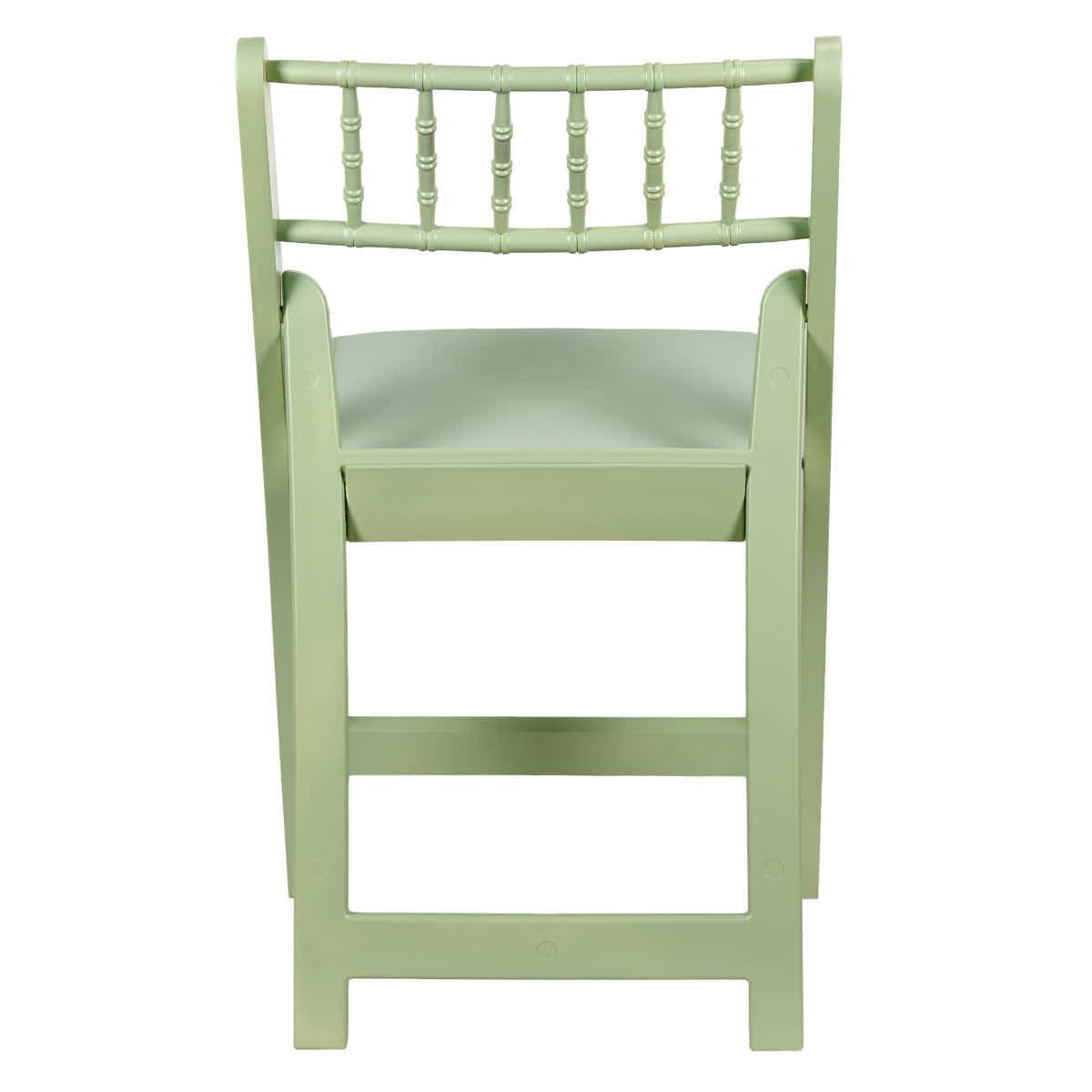 Chivari Sage Green WoodGrain Resin Folding Chiavari Style Chair with Sage Green Cushion CFCRSGB-AX