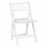 Chivari White WoodGrain Resin Folding Chiavari Style Chair with White Vinyl Cushion CFCRWB-AX