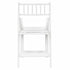 Chivari White WoodGrain Resin Folding Chiavari Style Chair with White Vinyl Cushion CFCRWB-AX