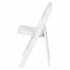 Chivari White WoodGrain Resin Folding Chiavari Style Chair with White Vinyl Cushion CFCRWB-AX