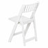 Chivari White WoodGrain Resin Folding Chiavari Style Chair with White Vinyl Cushion CFCRWB-AX
