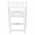 Chivari White WoodGrain Resin Folding Chiavari Style Chair with White Vinyl Cushion CFCRWB-AX