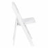 Chivari White WoodGrain Resin Folding Chiavari Style Chair with White Vinyl Cushion CFCRWB-AX