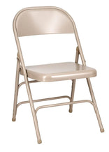 Beige Metal Folding Chair