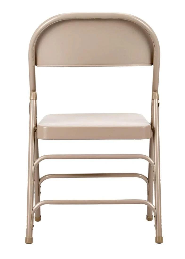Chivari 40 Pack Beige Metal Folding Chair CFMBE-CX-T-40