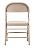Chivari Beige Metal Folding Chair CFMBE-CX-T