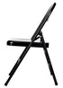 Chivari Black Metal Folding Chair CFMBL-CX-T
