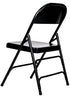 Chivari Black Metal Folding Chair CFMBL-CX-T