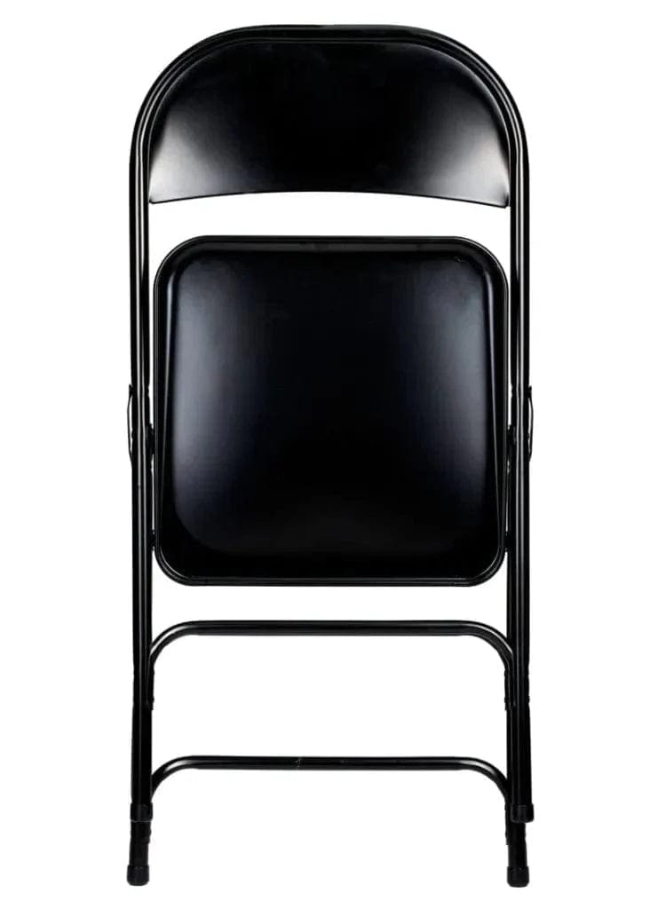 Chivari Black Metal Folding Chair CFMBL-CX-T