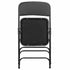 Chivari Black 2.5" Fabric Cushion Folding Metal Chair with Matching Frame and 3 Curved Bars CFMFB2-CX-T