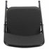 Chivari Black 2.5" Fabric Cushion Folding Metal Chair with Matching Frame and 3 Curved Bars CFMFB2-CX-T