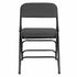 Chivari Black 2.5" Fabric Cushion Folding Metal Chair with Matching Frame and 3 Curved Bars CFMFB2-CX-T