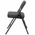 Chivari Black 2.5" Fabric Cushion Folding Metal Chair with Matching Frame and 3 Curved Bars CFMFB2-CX-T