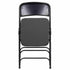 Chivari Black 2.5" Fabric Cushion Folding Metal Chair with Matching Frame and 3 Curved Bars CFMFB2-CX-T