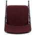 Chivari Burgundy 2.5" Fabric Cushion Folding Metal Chair with Black Frame and 3 Curved Bars CFMFBUB2-CX-T