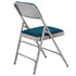 Chivari 40 Pack Navy Blue Metal Folding Chairs with Blue Fabric Cushions CFMFNBGR1-CX-T-40