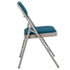 Chivari 40 Pack Navy Blue Metal Folding Chairs with Blue Fabric Cushions CFMFNBGR1-CX-T-40