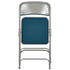 Chivari 40 Pack Navy Blue Metal Folding Chairs with Blue Fabric Cushions CFMFNBGR1-CX-T-40