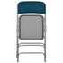 Chivari 40 Pack Navy Blue Metal Folding Chairs with Blue Fabric Cushions CFMFNBGR1-CX-T-40
