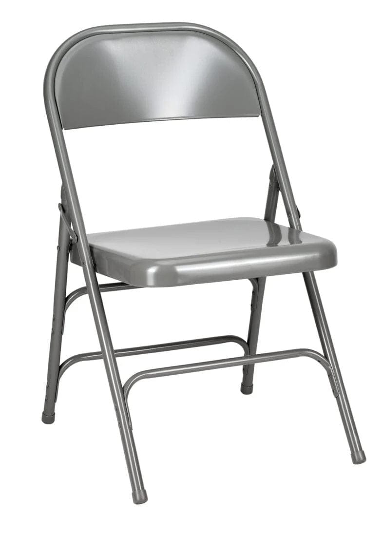 Chivari Gray Metal Folding Chair CFMGR-CX-T