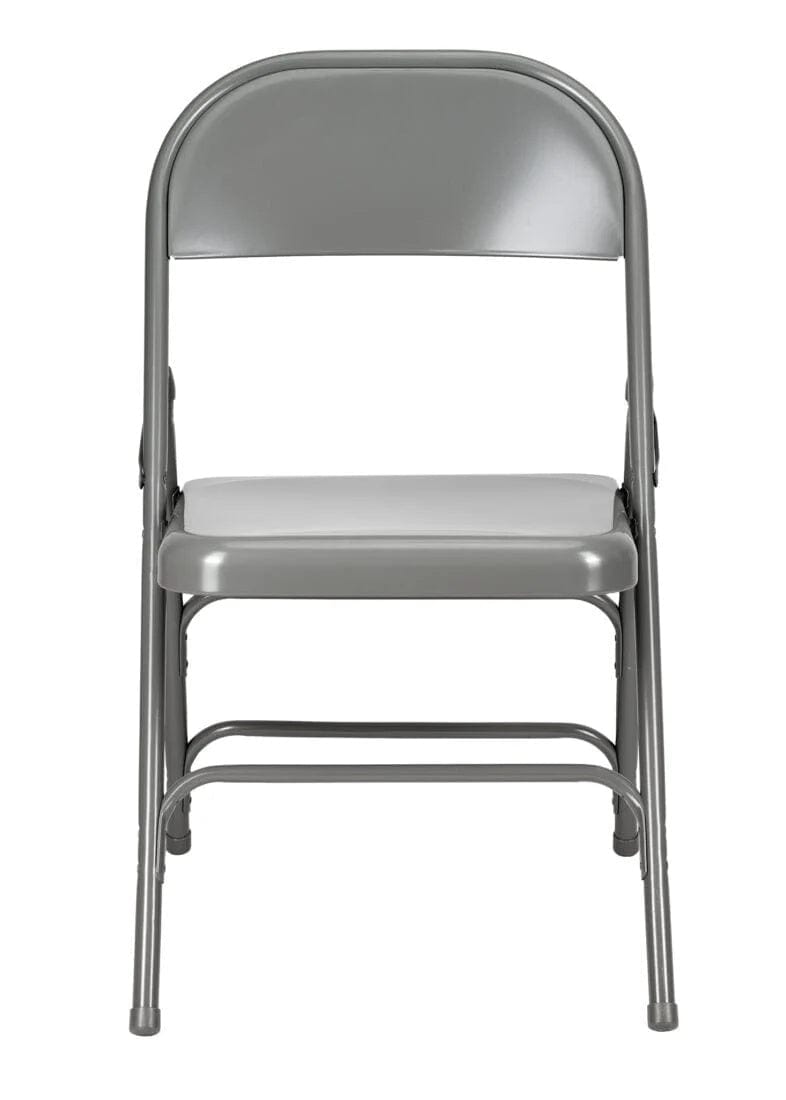 Chivari Gray Metal Folding Chair CFMGR-CX-T