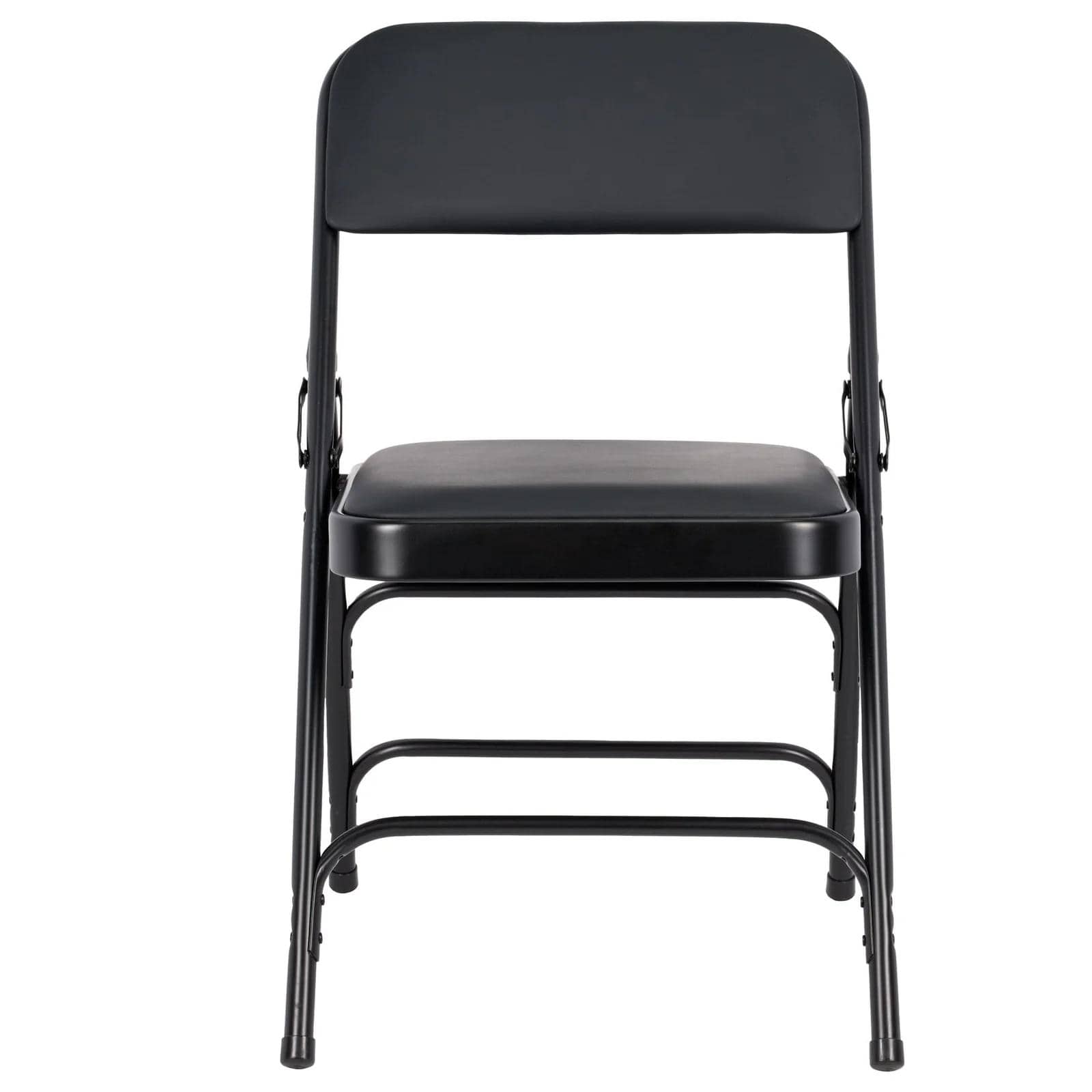 Chivari 40 Pack Black Metal Folding Chair with Black Vinyl Cushion CFMVBB1-CX-T-40