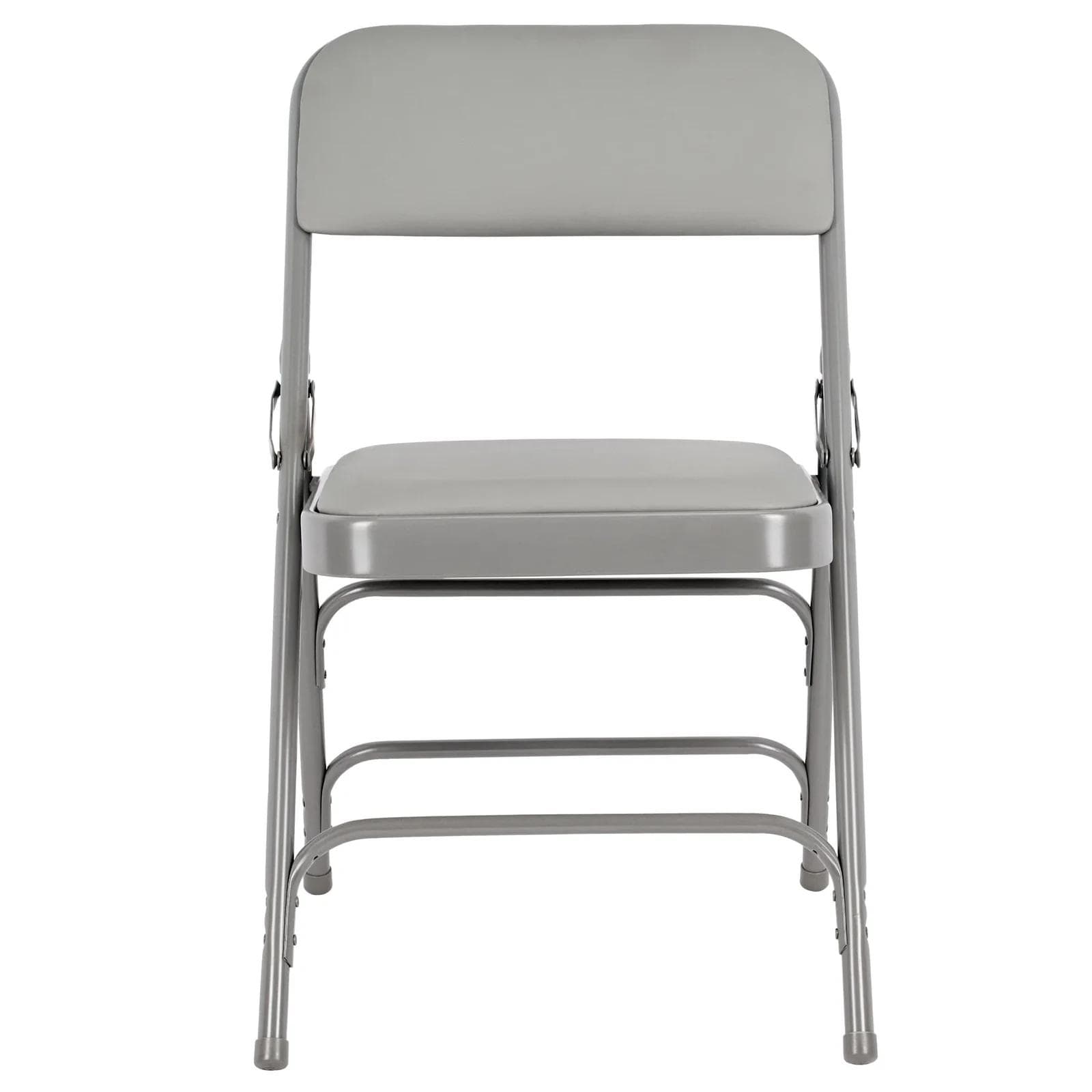 Chivari 40 Pack Gray Metal Folding Chairs with Gray Vinyl Cushions CFMVGR1-CX-T-40