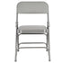 Chivari 40 Pack Gray Metal Folding Chairs with Gray Vinyl Cushions CFMVGR1-CX-T-40