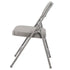 Chivari 40 Pack Gray Metal Folding Chairs with Gray Vinyl Cushions CFMVGR1-CX-T-40