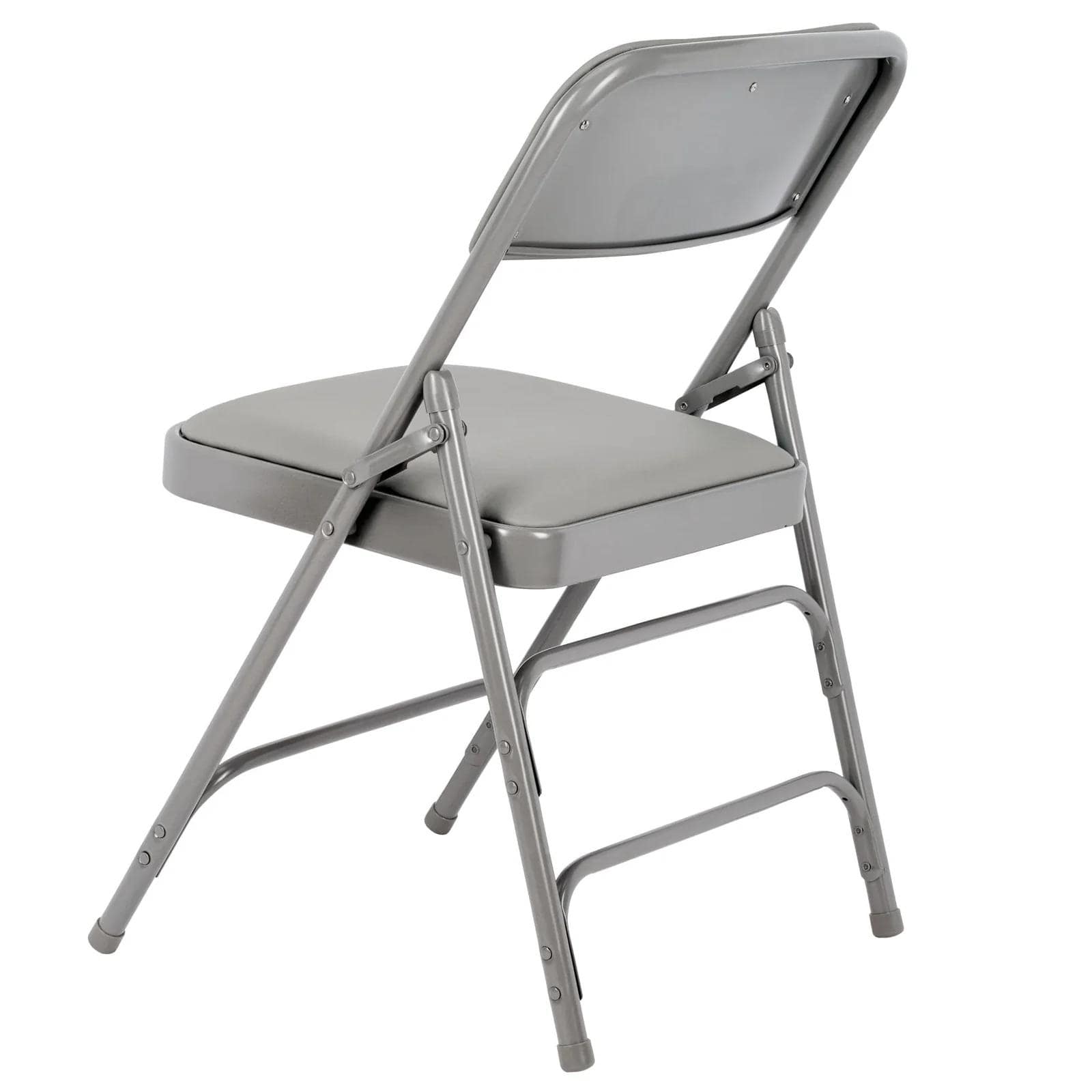Chivari 40 Pack Gray Metal Folding Chairs with Gray Vinyl Cushions CFMVGR1-CX-T-40