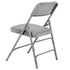 Chivari 40 Pack Gray Metal Folding Chairs with Gray Vinyl Cushions CFMVGR1-CX-T-40