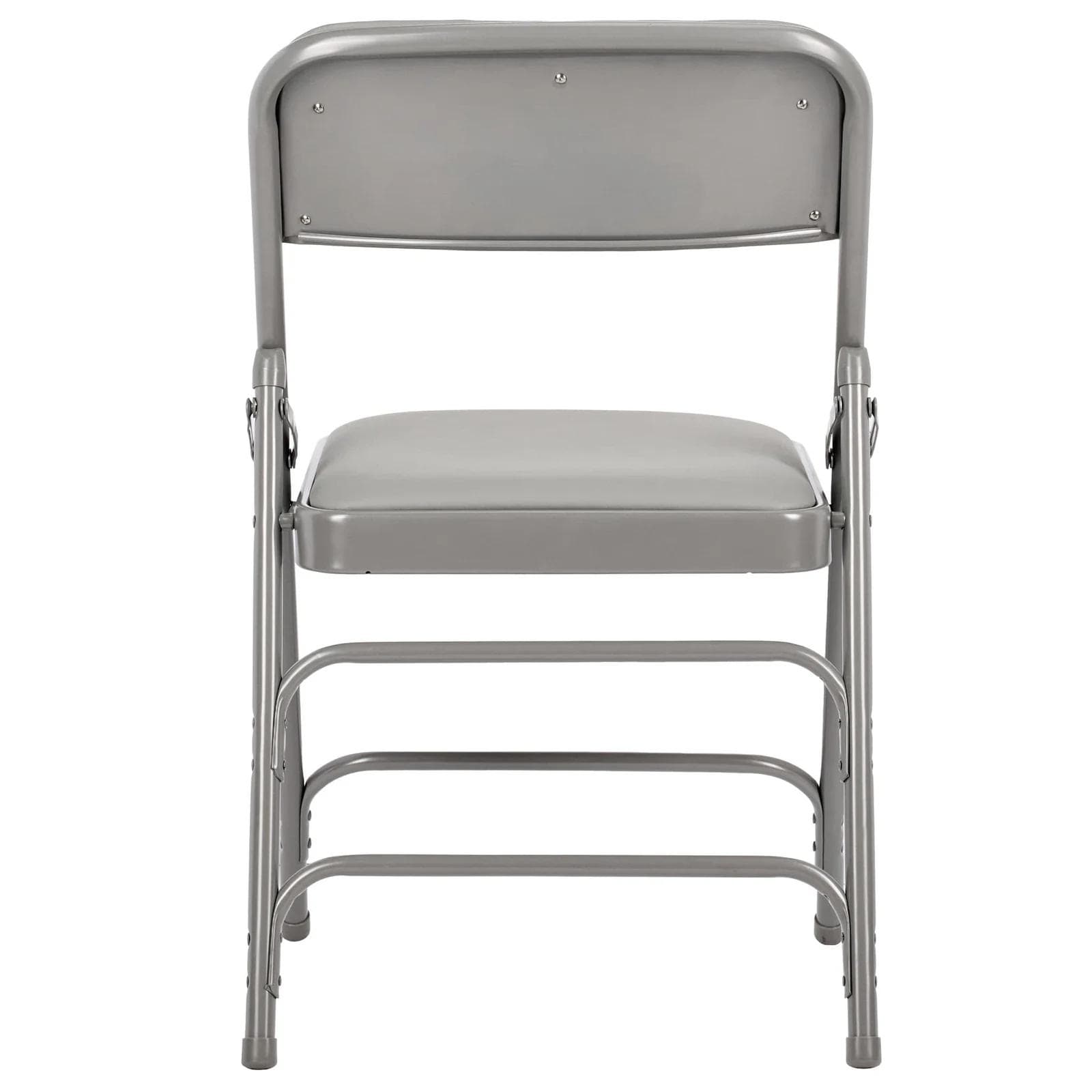 Chivari 40 Pack Gray Metal Folding Chairs with Gray Vinyl Cushions CFMVGR1-CX-T-40
