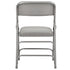 Chivari 40 Pack Gray Metal Folding Chairs with Gray Vinyl Cushions CFMVGR1-CX-T-40