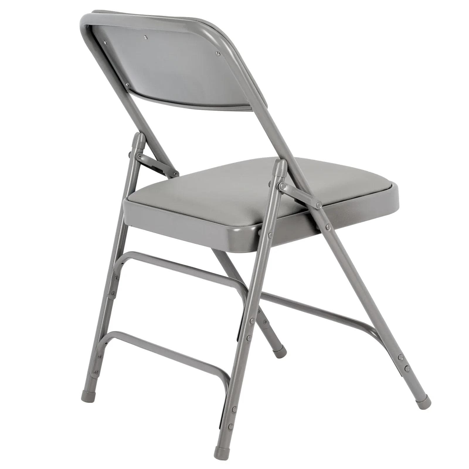Chivari 40 Pack Gray Metal Folding Chairs with Gray Vinyl Cushions CFMVGR1-CX-T-40