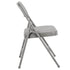 Chivari 40 Pack Gray Metal Folding Chairs with Gray Vinyl Cushions CFMVGR1-CX-T-40