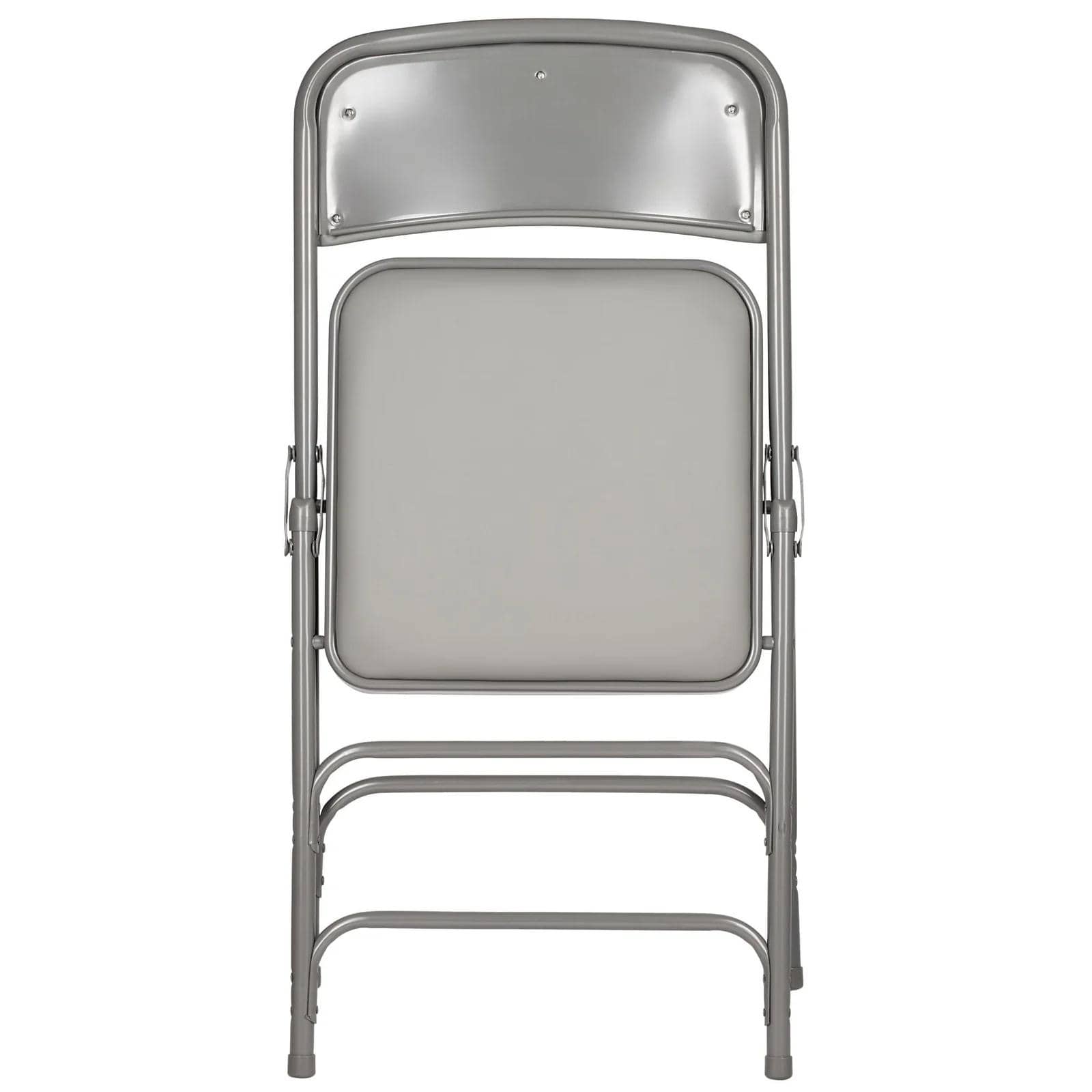 Chivari 40 Pack Gray Metal Folding Chairs with Gray Vinyl Cushions CFMVGR1-CX-T-40
