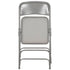 Chivari 40 Pack Gray Metal Folding Chairs with Gray Vinyl Cushions CFMVGR1-CX-T-40