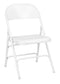 Chivari White Metal Folding Chair CFMW-CX-T