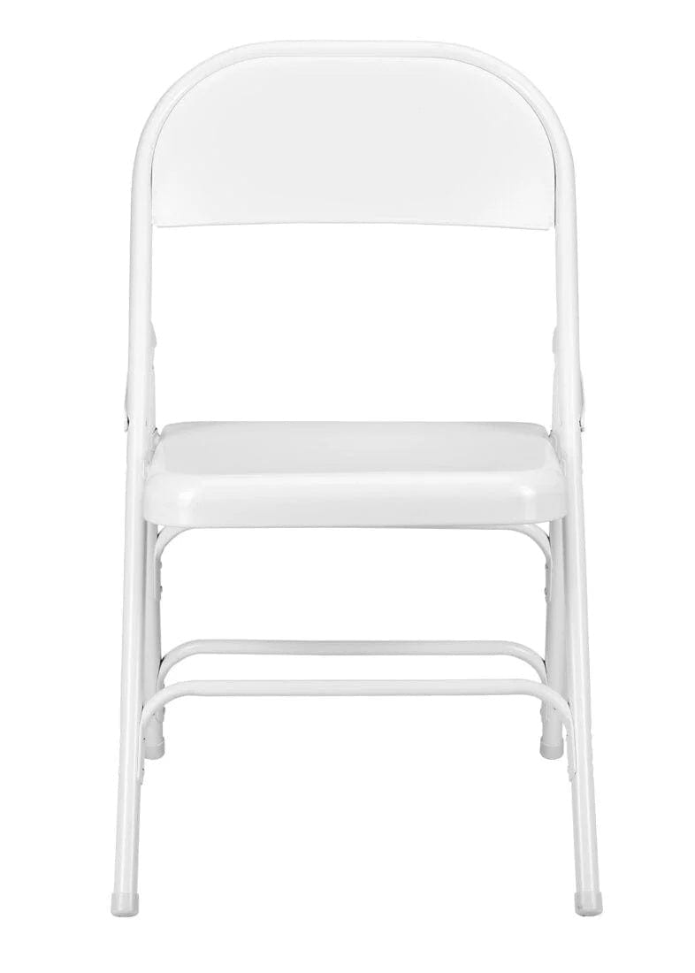 Chivari White Metal Folding Chair CFMW-CX-T