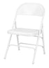 Chivari White Metal Folding Chair CFMW-CX-T