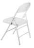 Chivari White Metal Folding Chair CFMW-CX-T