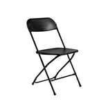 Black Folding Chair (Steel-Poly Chair)