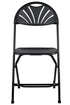 Chivari 200 Pack Black Fan Back Folding Chair (Steel-Poly Chair) CFPB-FAN-CX-T-200