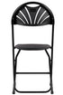 Chivari 200 Pack Black Fan Back Folding Chair (Steel-Poly Chair) CFPB-FAN-CX-T-200