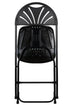 Chivari Black Fan Back Folding Chair (Steel-Poly Chair) CFPB-FAN-CX-T