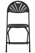 Chivari Black Fan Back Folding Chair (Steel-Poly Chair) CFPB-FAN-CX-T